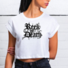 reek of death crop top